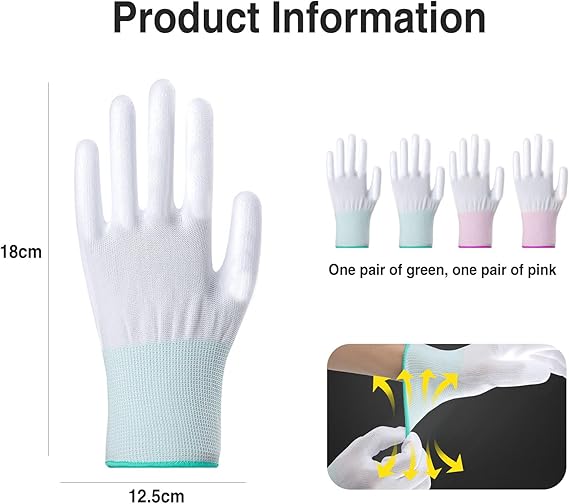 4 Pcs heat gloves for hair styling,Professional curling iron glove,heat resistant gloves for flat Iron and Curling Wand Suitable