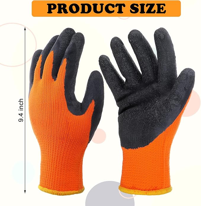 3 Pairs Heat Resistant Gloves Heat Press Gloves for Transfer Printing 3D Vacuum Transfer Machine Work, Orange and Black
