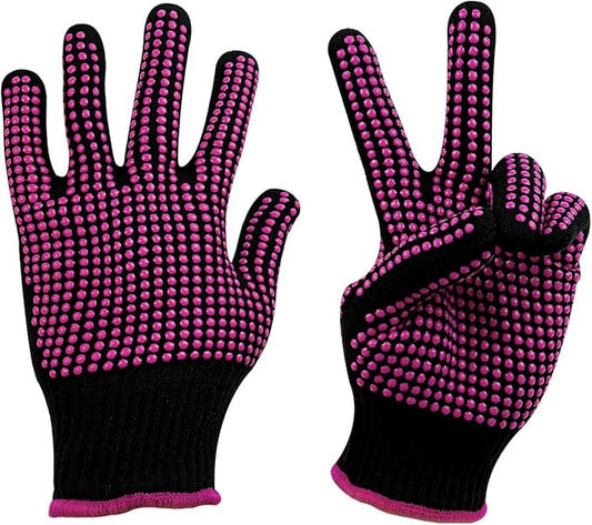 Heat Resistant Gloves for Sublimation - 2Pcs Heat Gloves for Sublimation with Silicone Bumps, Heat Resistant Work Gloves for Women, Universal Fit Size